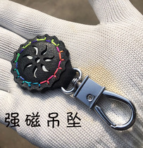 Cold-formed 304 stainless steel outdoor slingshot accessories strong magnetic pendant suction steel ball titanium alloy custom a handmade leopard made