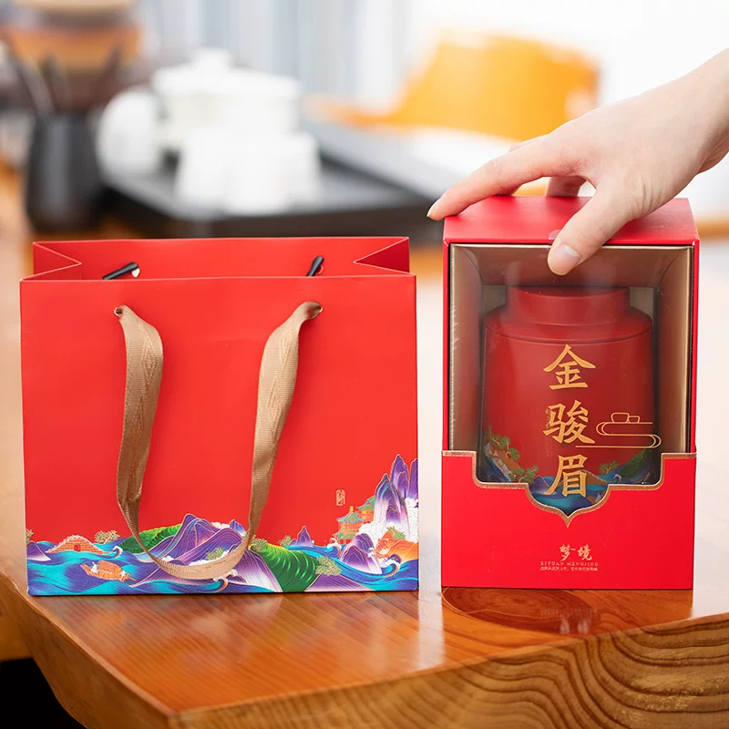 Чай Ying Jin Mei красный чай, Yin Jun Mei чай, ароматный loose tea, желтый чай, Лапсанг Сушонг чай в подарочной коробке, подарочная коробка, аромат меда