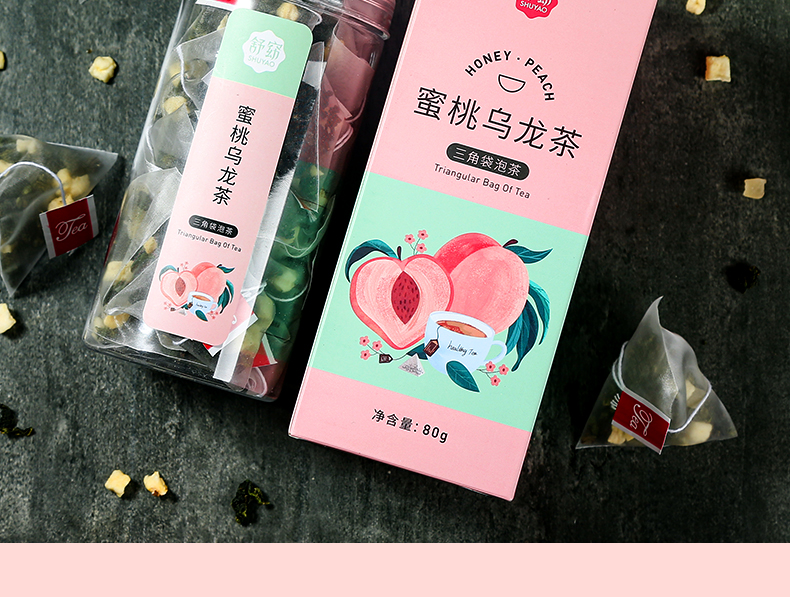 蜜桃白桃乌龙茶绿茶茶包花茶组合