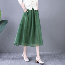 2022 Summer new ladies Fashion Herben Ethos High Waist Design Comeback Glean Web Yarn Half Body Dress