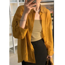 2022 Early autumn new womens clothing Advanced foreign air retro Polo collar blouses fashion 100 hitch loose display slim shirt