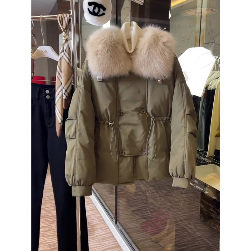 Small sub 90 white duck down jacket Lady winter 2023 new advanced senses Super-looking pie overcomes cotton clothes-Taobao