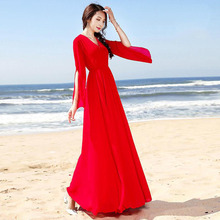 Красное платье шифон фото