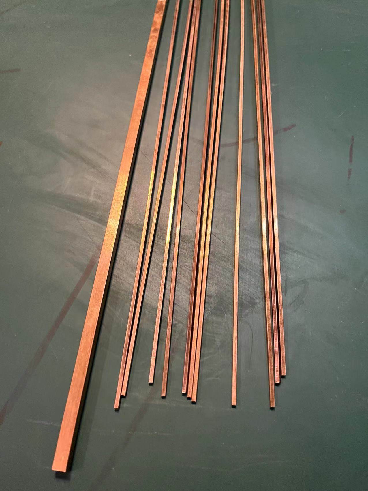 红铜条切割圆棒 紫铜方棒 导电铜条实心四方铜条扁铜条1*1 2*2mm