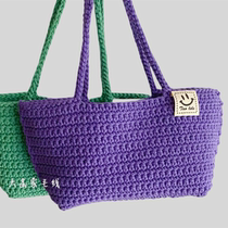 Daijiajiao wool small boat packet cotton wire woven handbag novice hand - knit small package package