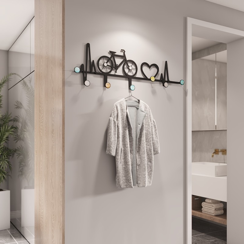 Modern minimalist Personality Hanging Hook Fashion Metal Hooks Nordic Style Creative Door Rear Clothing Cap Hook Wall-mounted Genguan