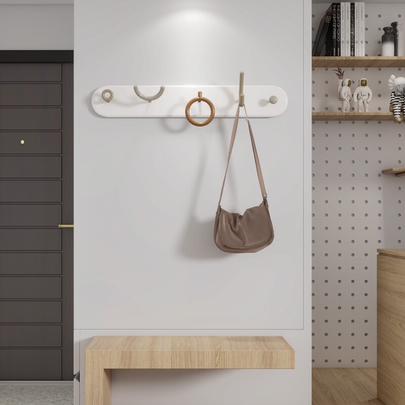 Living room clothes hook Nordic creative rear door hook coat rack seamless hole-free hanger key wall hanging