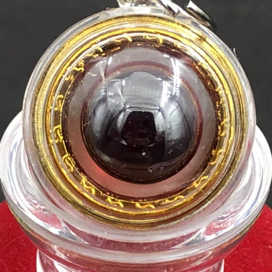 Red dzi 14mm for stupa with Gawu box