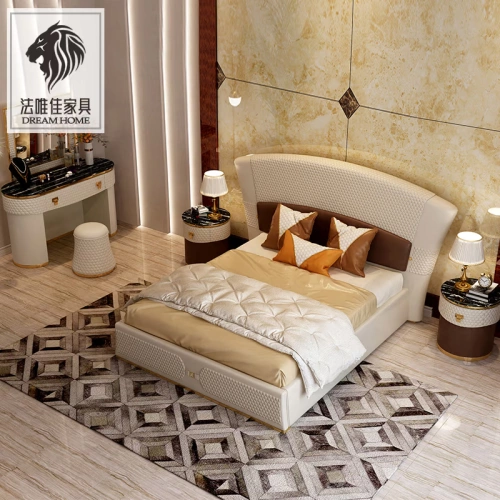 Современный мраморный диван для кровати для спальни из нержавеющей стали