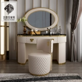 Современный круглый мраморный металлический туалетный столик, система хранения для спальни, популярно в интернете