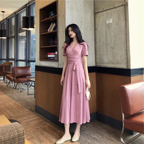 Anorexia Wind Funeral Dress Code Style Over Knee First Love Wisdom Smoked High Waist Lukewarm Wind Skirt Retro Port Taste Light Cooked Windy Windy Dress
