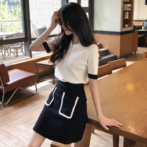 Dating little fresher son-style suit skirt Academy wind dwarf chic gentle foreign air summer womens fashion mix