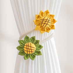 Cute Flower Curtain Tiebacks, a Pair, Bendable, Creative Storage Buckle, Binding Rope, Home Decoration Embellishment