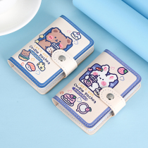 Cute cartoon card holder for men and women small and creative couples girlfriends multi-card slots large-capacity drivers license anti-degaussing card holder
