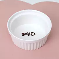 Одиночная миска с рисунком коричневой рыбы