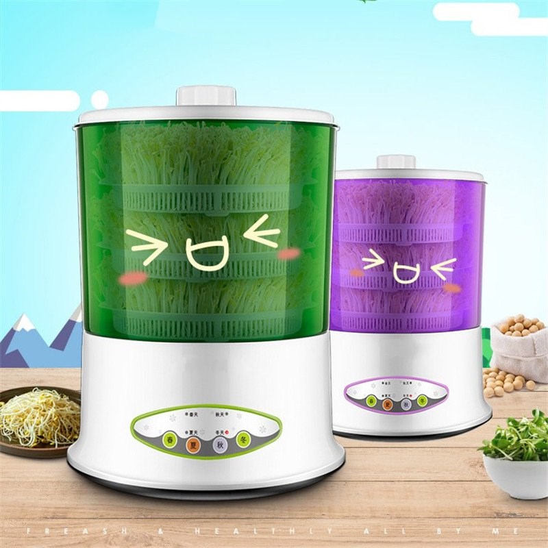 Bean sprout machine Household automatic homemade small nursery pot artifact Large capacity hair bean tooth vegetable bucket raw Mung bean sprout tank