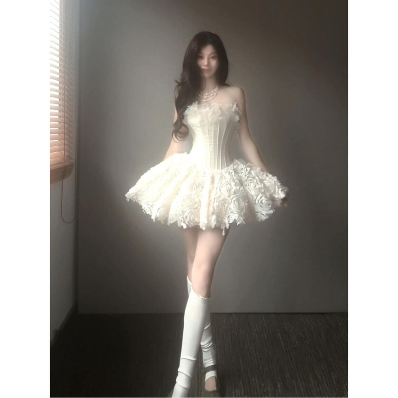 Birthday Dress, Small Evening Gown, Socialite Style, Party 18, Student Coming-Of-Age Ceremony, Princess Dress, Morning Gown, Female Bride Birthday Dress, Small Evening Gown, Socialite Style, Party 18, Student Coming-Of-Age Ceremony, Princess Dress, Morning Gown, Female Bride