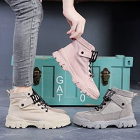 Martens, демисезонные ботинки со шнурками, 2019, европейский стиль, круглый носок