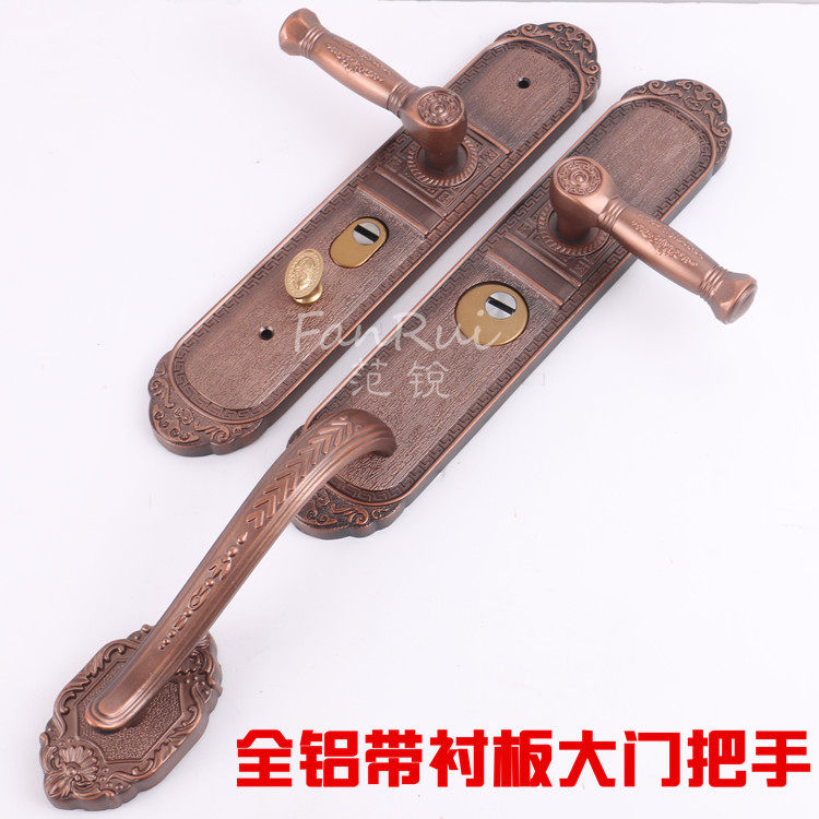 Security door door lock panel door lock handle double door handle handle hole distance 235 universal luxury handle