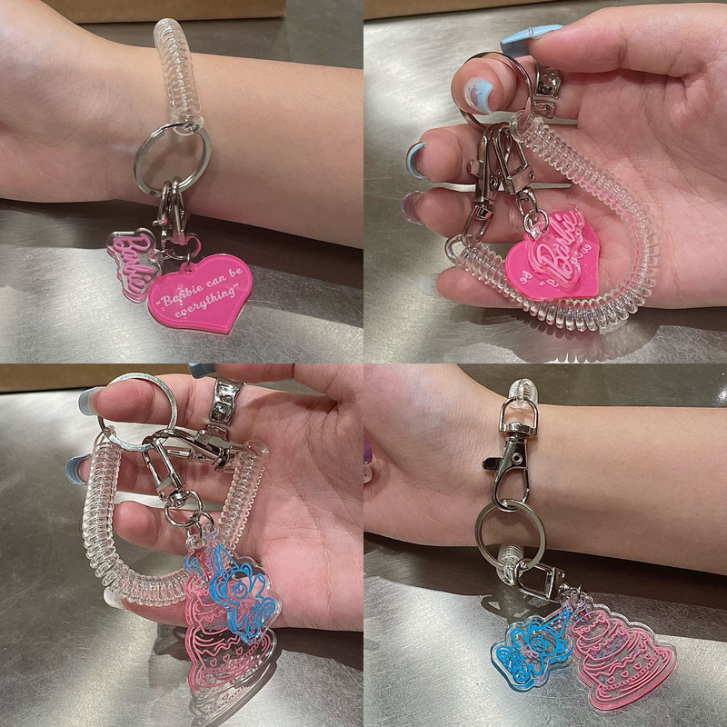 Fudong Original Keychain Pendant Barbie Pink Phone Case Charm Birthday Acrylic Phone Strap Gift Decoration
