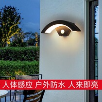 Outdoor wall lamp waterproof aisle stairway courtysvilla outdoor human body induction lightsBalcony LED wall lights