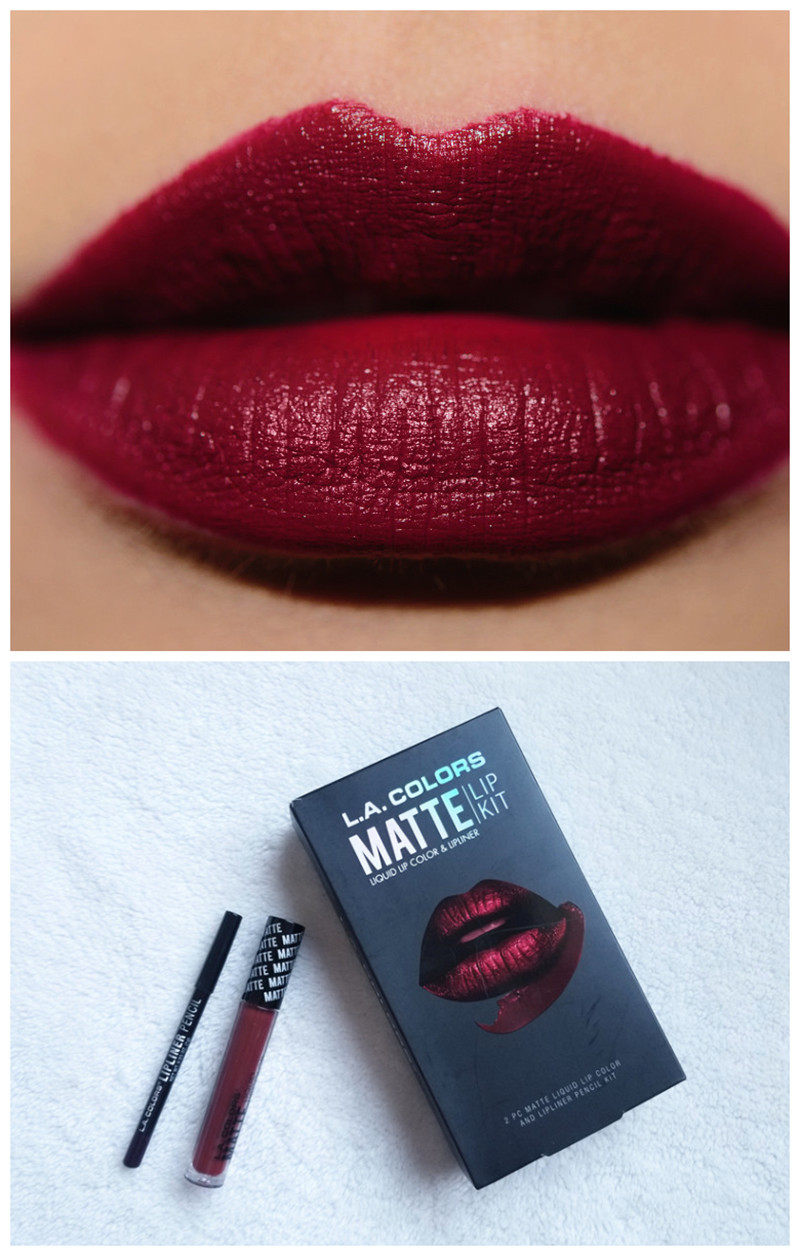 US version of California color matte lip glaze lipstick lip liner big cherry berry plum mulberry purple evil witch aunt white