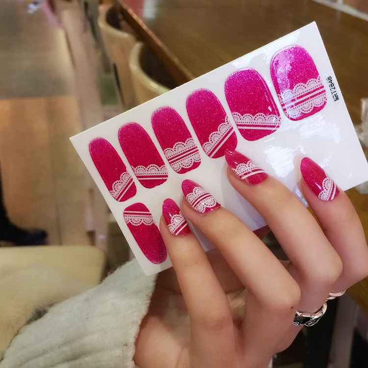 指甲全贴 新款韩国 防水持久个性美甲初学者小清新3d环保贴纸