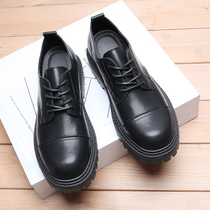 Autumn Korean version of the trend British style mens low-top Martin shoes round head leather big-head tooling mens shoes casual leather shoes