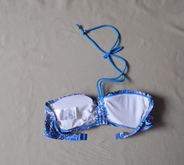 PYP017 Blue XS S M Áo tắm Bikini Ngoại thương Áo tắm, Ngực tập trung, Xanh Sapphire đậm - Bikinis