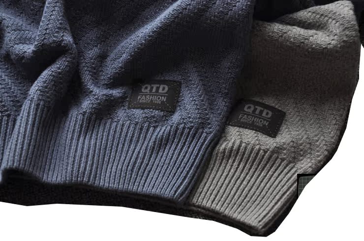 Nhật Bản đơn giản cơ bản retro cổ tròn mũ trùm đầu xoắn hoa hoa Tóc tính khí mỏng Phiên bản Hàn Quốc của áo len áo thun nam