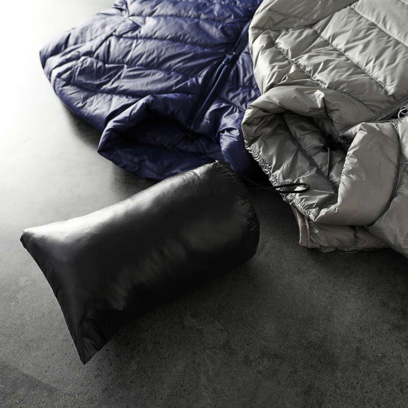 Portable wind - proof light down plush men in winter clothes to lead the wind and warm and light carry casual down jacket