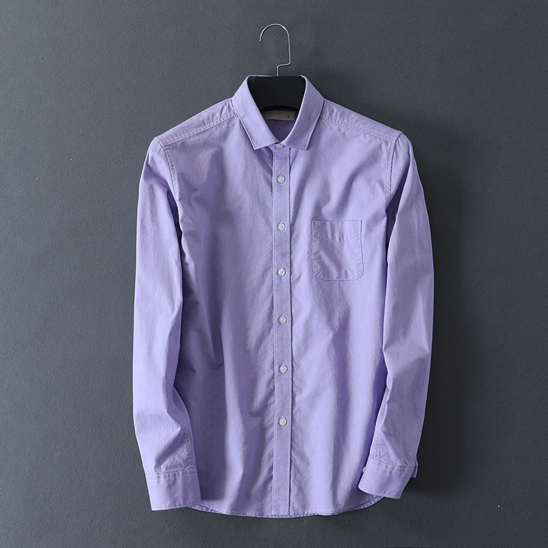 Phiên bản Hàn Quốc của xu hướng giới trẻ cotton Áo sơ mi nam oxford mỏng tay đẹp kinh doanh áo sơ mi trắng áo sơ mi sọc nam
