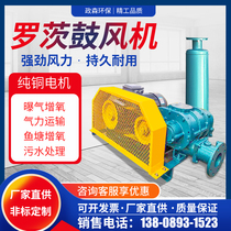 Three-leaf 380V aerator fish pond aeration vacuum pump Large high-power high-pressure sewage treatment Roots blower