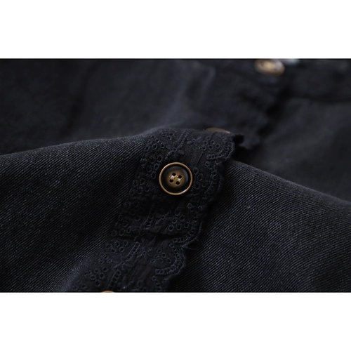 Черная джинсовая юбка, осенняя куртка, лонгслив для отдыха, свободный крой, по фигуре