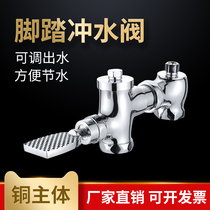 Ou Chuang Sha copper foot valve squat toilet type Foot Flush Valve toilet stool flush valve toilet delay valve