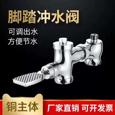 Ou Chuang Sha copper foot valve squat toilet type Foot Flush Valve toilet stool Flushing Valve cosmetic room delay valve