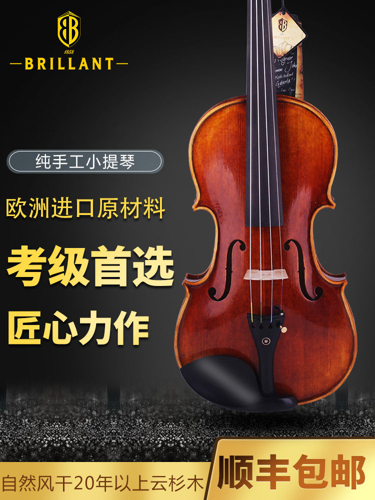 Handmade European material Professional performance grade violin ebony jujube wood accessories high-grade piano case 
