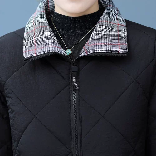 Короткий пуховик для матери с пухом, демисезонная куртка, в западном стиле, для среднего возраста