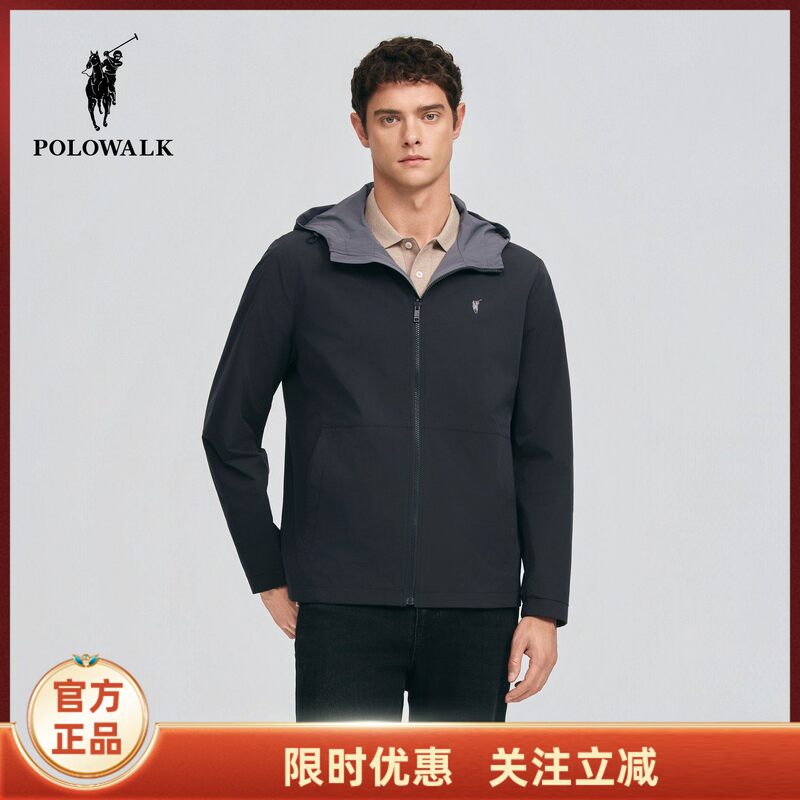 Polowalk Men's Jacket 2026 Spring New Men's Double-Sided Hooded Business Commuter Jacket Polowalk Men's Jacket 2026 Spring New Men's Double-Sided Hooded Business Commuter Jacket