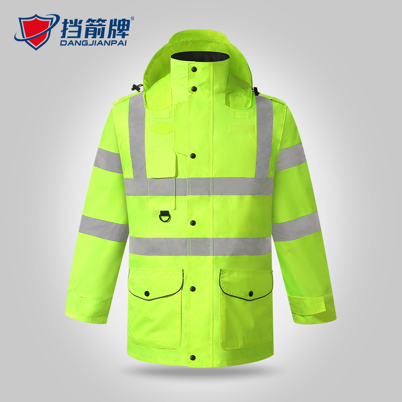 Shielding Wrigley reflective cotton coat highway traffic safety suit riding fluorescent outer suit road government cotton jacket men's coat