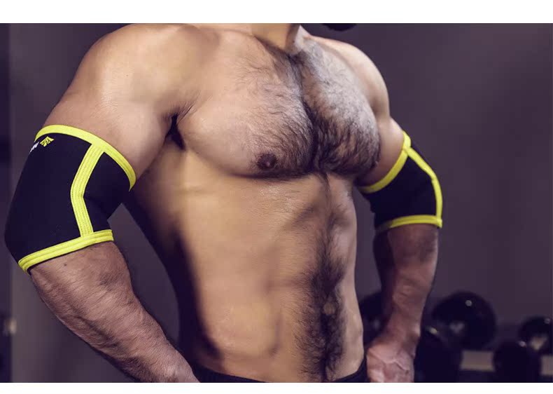 Sức mạnh chuyên nghiệp nâng thể dục khuỷu tay mạnh mẽ cử tạ băng ghế dự bị squat khuỷu tay nam và nữ tập thể hình đào tạo thể thao bảo vệ - Dụng cụ thể thao băng đeo đầu gối