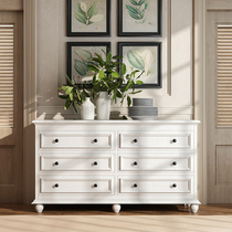 American country solid wood five six seven bucket cabinet Bedroom entrance storage chest of drawers Storage cabinet cabinet Simple modern white