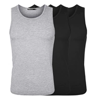 Модальный жилет-черный+черный+светло-серый