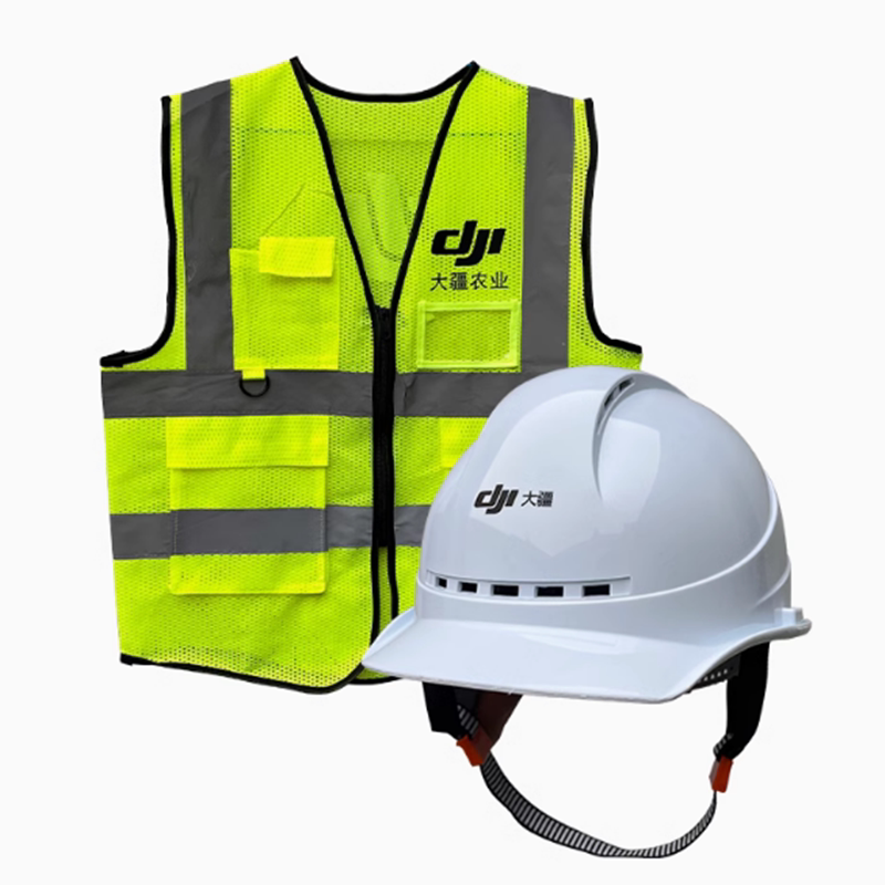 Dji Drone Safety Helmet Reflective Vest Dji Agriculture Logo Reflective Clothing Abs White Safety Helmet Dji
