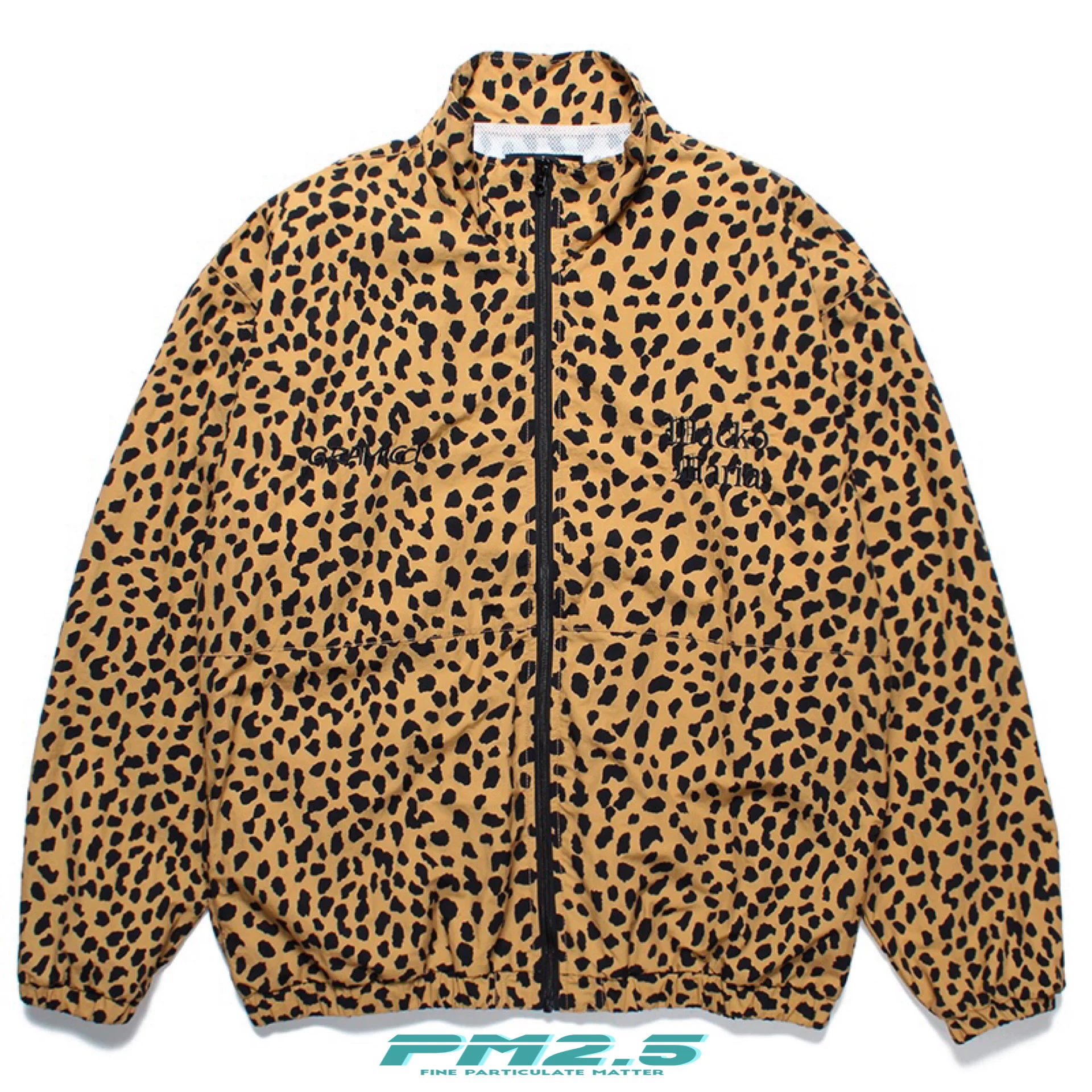 Покупка WACKOMARIA 23SS новая куртка TRACK JACKET с леопардовым принтом совместная с GRAMICCI, школьная форма