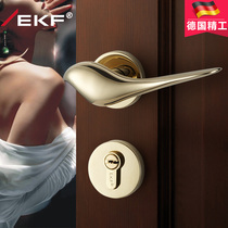  German EKF bird door lock Indoor bedroom bathroom universal wooden door door Black gold silent door lock