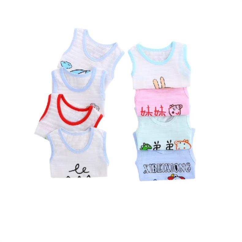 Thời trang sling childrens cô gái vest bên trong mùa hè và mùa hè bên ngoài triều mặc trẻ em nữ em bé dễ thương trẻ em bông nam mỏng.