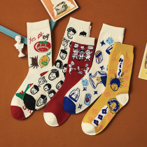 Funny villrain socks men and women Korean version in the tube