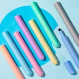 Out Macaron Fluorescent Pen Light -Colroved Учащиеся защиты глаз используют маркировку, чтобы сосредоточиться на ключевой треугольной ручке, чтобы сделать ноты в виде маленьких артефактов, чтобы одобрить артефакт, красочные ручки, ретро -моранди цвет