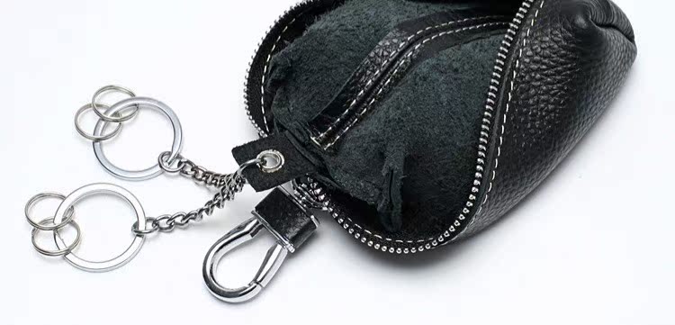 Handmade khóa đầu lớp da nam và nữ da đơn giản ví retro gói thẻ đa chức năng túi da nguyên chất - Trường hợp chính móc chìa khóa đẹp